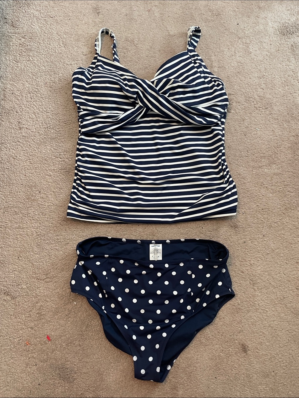 Lands' End Navy Tankini set